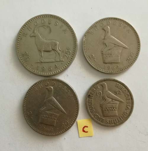 COLLECTION OF 4 SOUTHERN RHODESIA COINS.  ONE BID TAKES ALL.