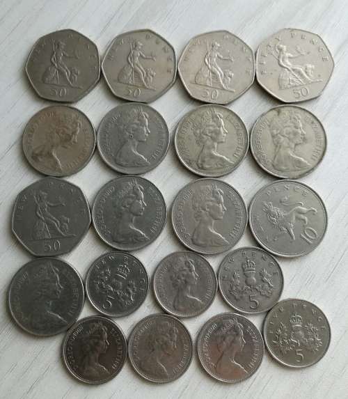 COLLECTION OF 20 GREAT BRITAIN COINS.  ONE BID TAKES ALL.