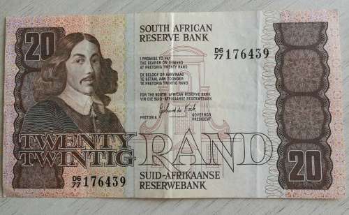 SOUTH AFRICA OLD TWENTY RAND BANK NOTE.