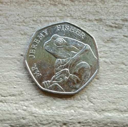 British 2017 Mr. Jeremy Fisher 50 pence.