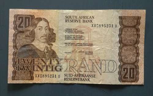 South Africa XX old R20 bank note.