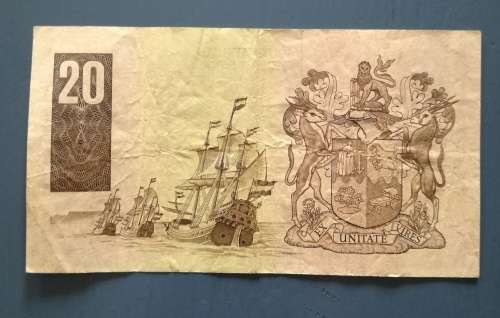 South Africa XX old R20 bank note.