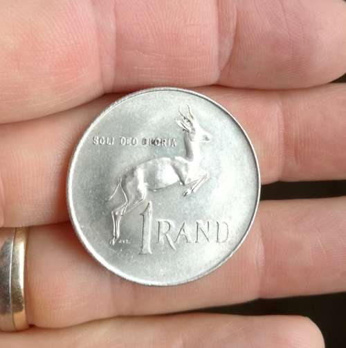 1966 Silver South Africa one rand.