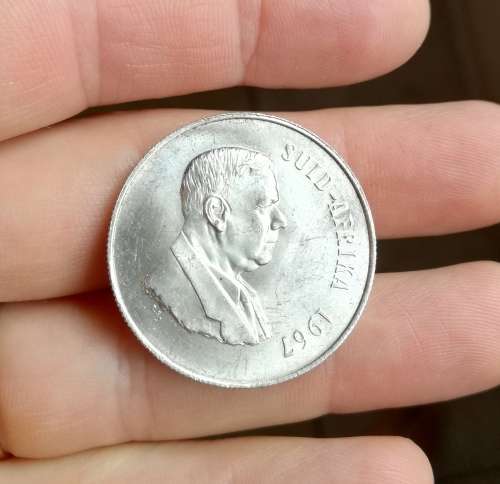 1967 Silver South Africa one rand
