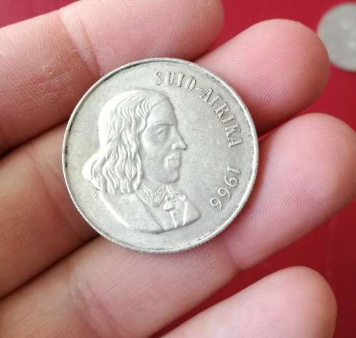 South Africa silver 1966 A One rand.