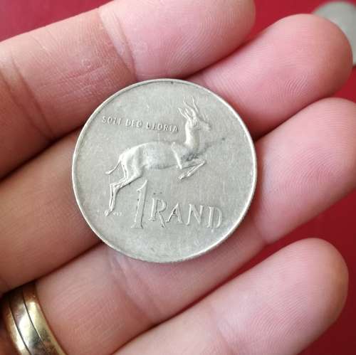 South Africa silver 1966 A One rand.