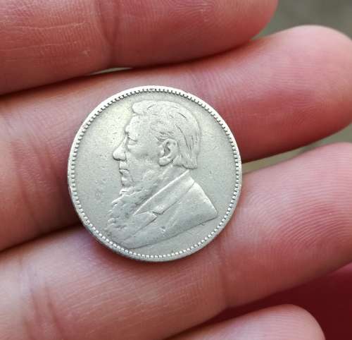 ZAR Paul Kruger 1896 sterling silver one shilling.
