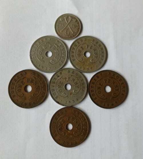 Southern Rhodesia collection of 7 coins.