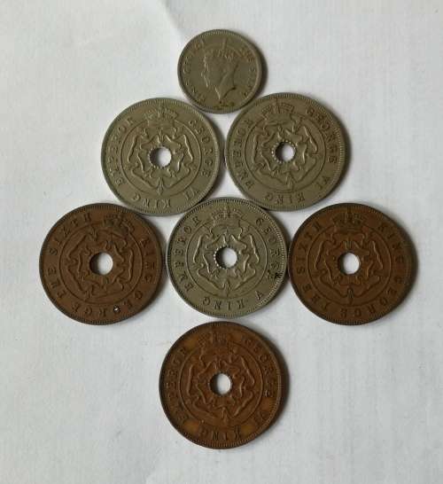 Southern Rhodesia collection of 7 coins.