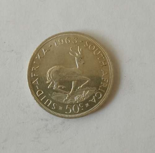 South Africa 1963 silver 50 Cent