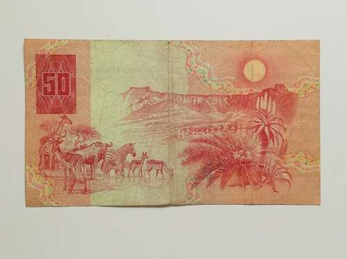 South Africa old R50 bank note.