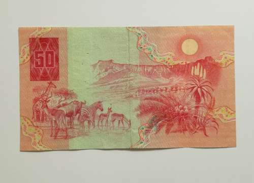 South Africa old R50 bank note.