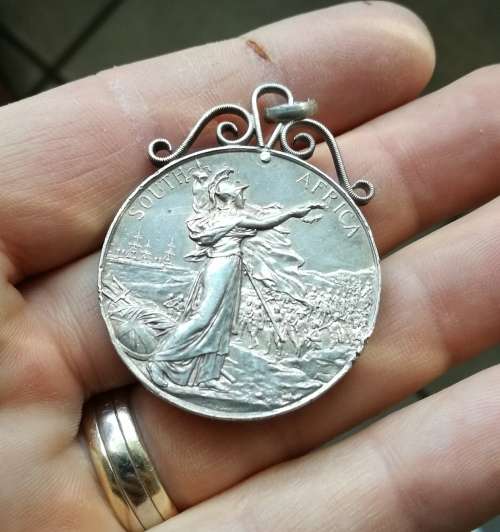 WW1 South Africa Queen Victoria medal. 727 PTE E.S. McGrath V: CO: A&S Highrs: