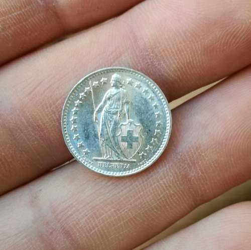 Switzerland 1952 UNC Silver 1/2 Frank. Nice coin!!