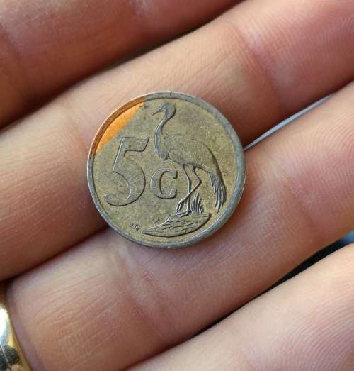 ERROR COIN. ERROR 2010 SOUTH AFRICA 5 CENT.