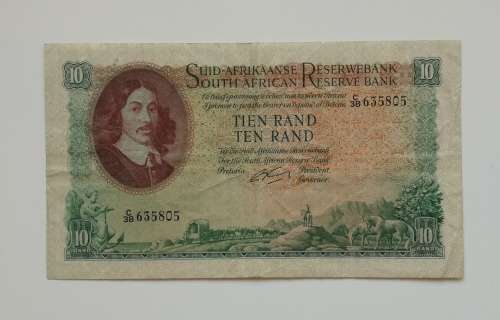 SOUTH AFRICA M.H. DE KOCK OLD R10 BANK NOTE.