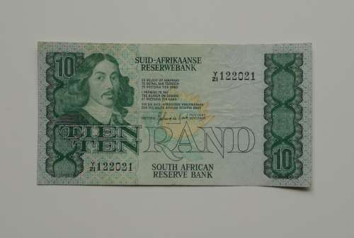 South Africa Replacement Gerhard de Kock old R10 bank note.