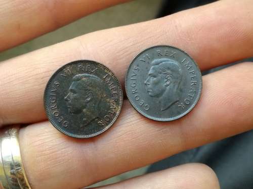 South Africa 1942 and 1943 UNC A-UNC Farthings.