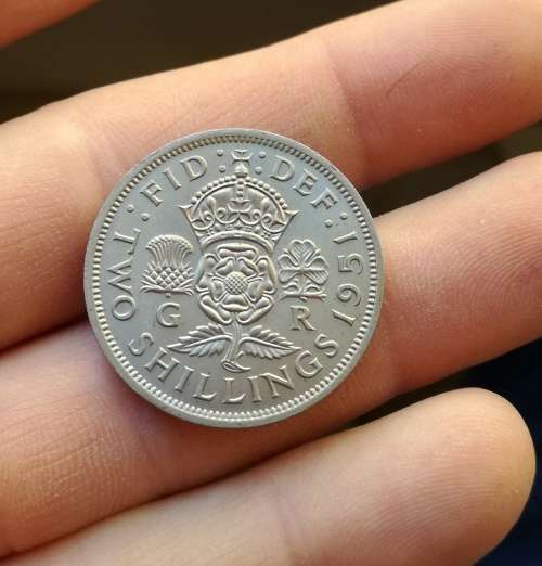 Great Britain 1951 UNC A-UNC Florin Two Shillings.