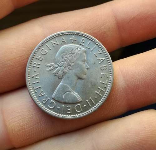 Great Britain 1956 UNC A-UNC Florin Two Shillings.