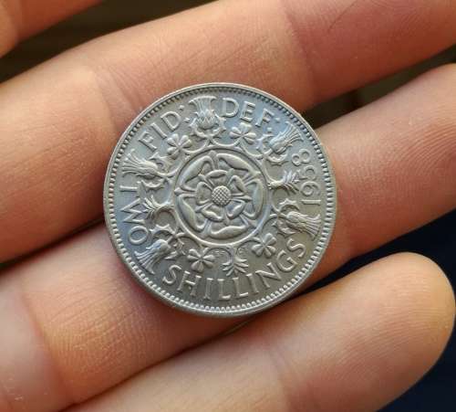 Great Britain 1958 UNC A-UNC Florin Two Shillings.