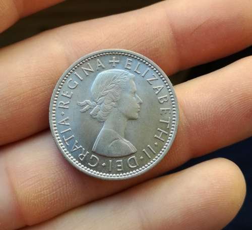 Great Britain 1958 UNC A-UNC Florin Two Shillings.