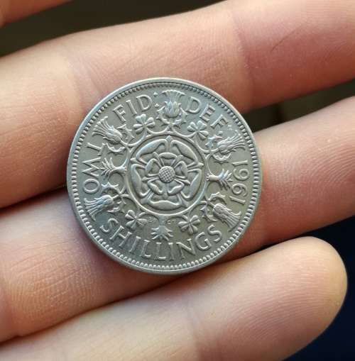 Great Britain 1961 UNC A-UNC Florin Two Shillings.