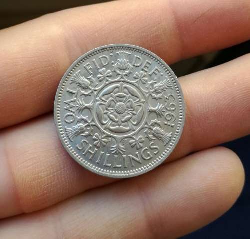 Great Britain 1963 UNC A-UNC Florin Two Shillings.