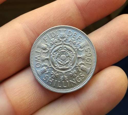 Great Britain 1965 UNC A-UNC Florin Two Shillings.