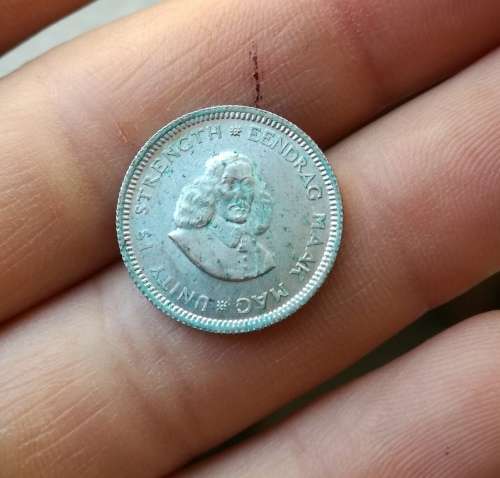 South Africa 1964 Silver A-UNC 5 Cent.