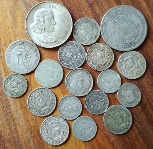 Collection of 80% silver South Africa coins.66.96 grams.
