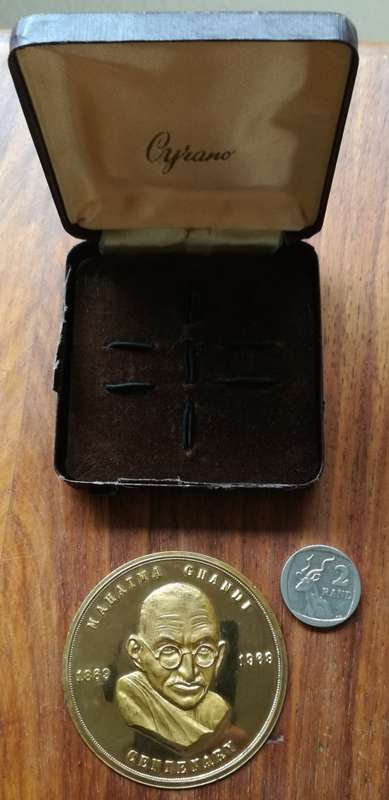 Mahatma Gandhi 1869-1968 Centenary medal.
