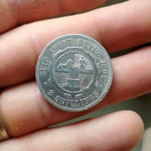 ZAR Paul Kruger 1894 Silver Florin Two Shillings.