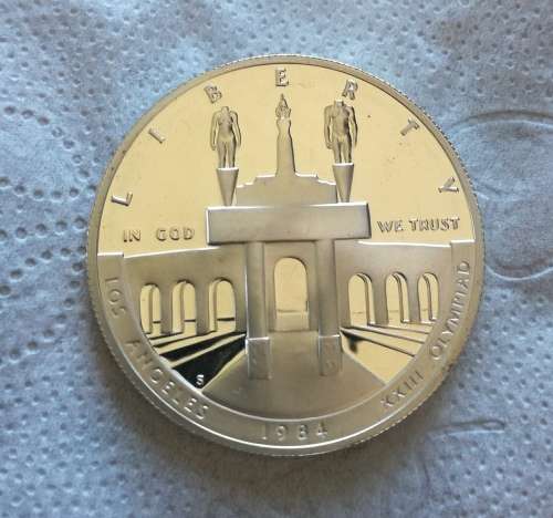 United States of America Olympic Silver Proof one Dollar.