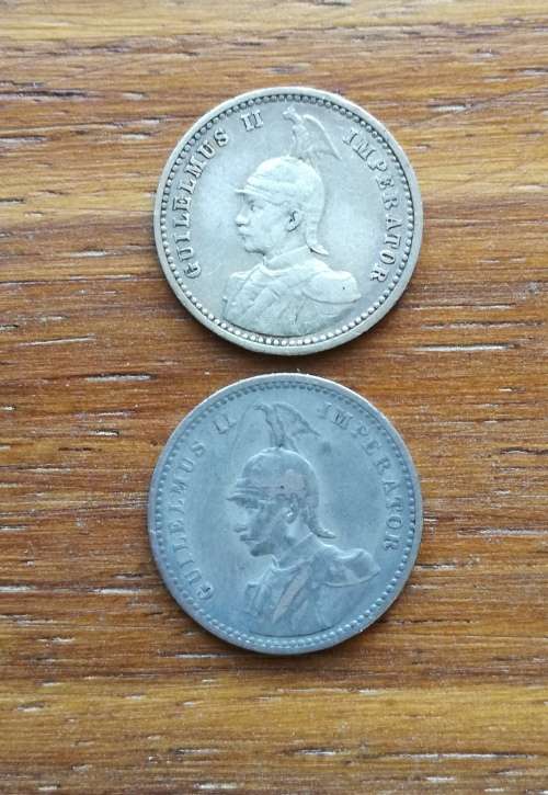 Deutsch Ostafrikanische Gesellschaft 1899 and 1901 Silver 1/4 Rupie.