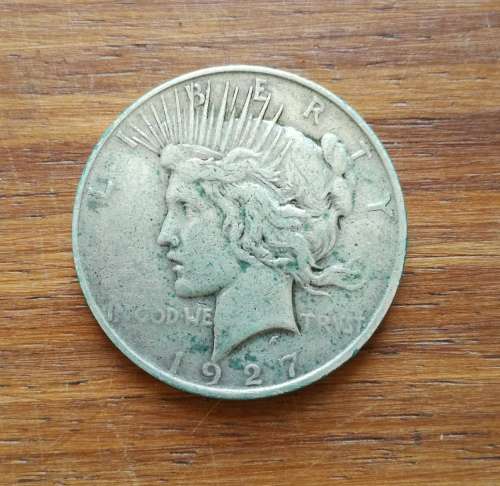 America 1927 D Silver Peace Dollar. ( I have more of these on my Bidorbuy)