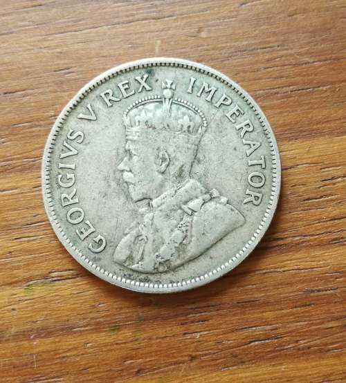 South Africa 1936 Silver half crown.
