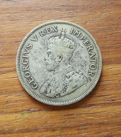 South Africa 1934 Silver half crown.