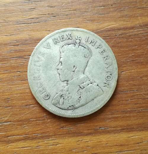 South Africa 1929 Silver half crown.