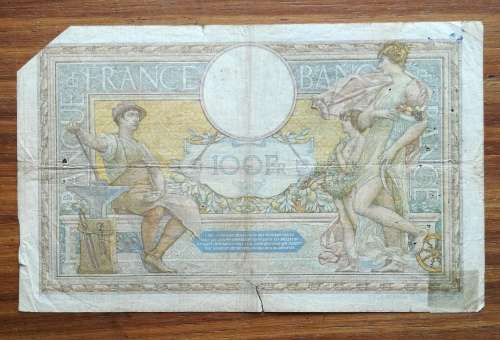 Banque de France 1933 Cent Francs.