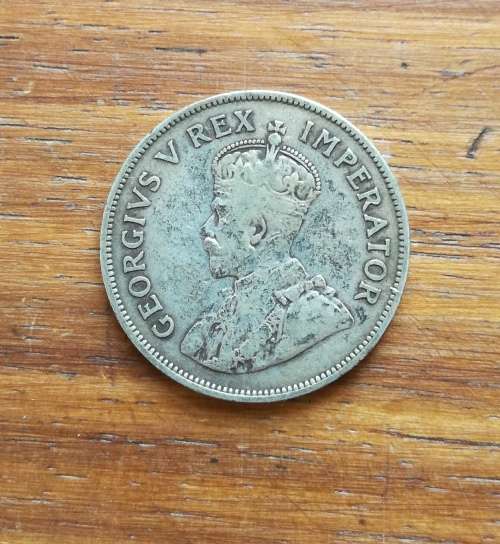 South Africa 1934 Silver half crown.