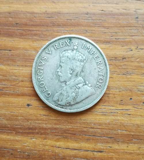 South Africa 1936 Silver half crown.