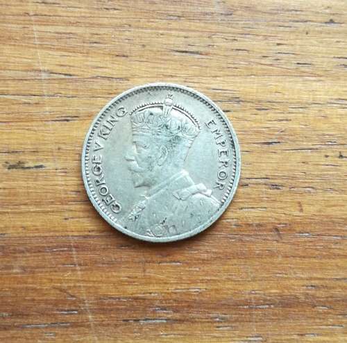 Rhodesia 1935 Silver Sixpence.