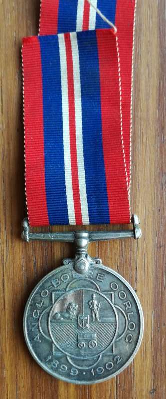 Boer war medal 1899-1902 BURG. H. A. ROETS.
