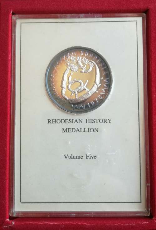 Rhodesia History Medallion volume Five. Silver.