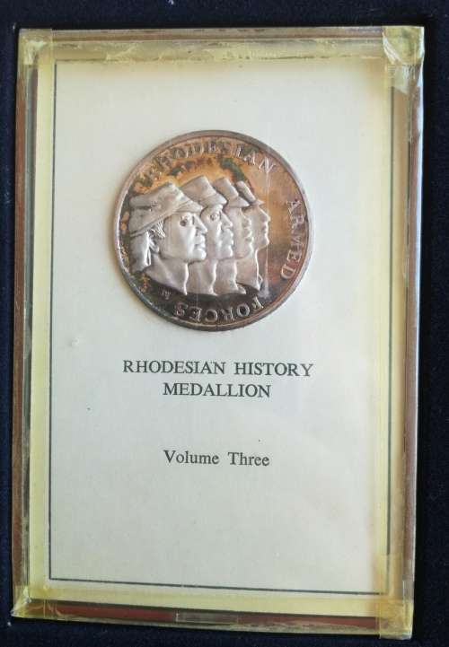 Rhodesia History Medallion volume Three. Silver.