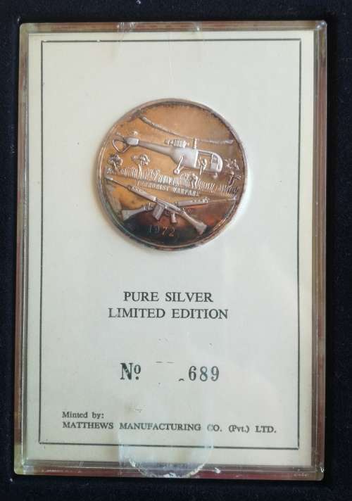 Rhodesia History Medallion volume Three. Silver.