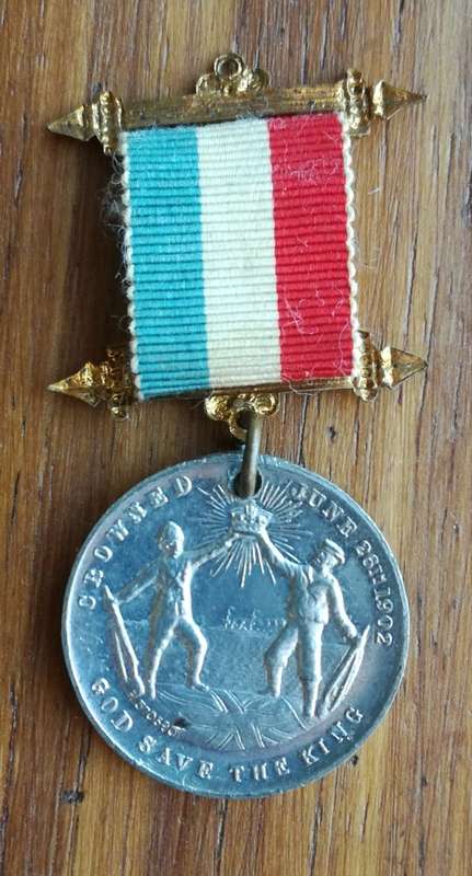 God save the King 1902 Edward VII medal.