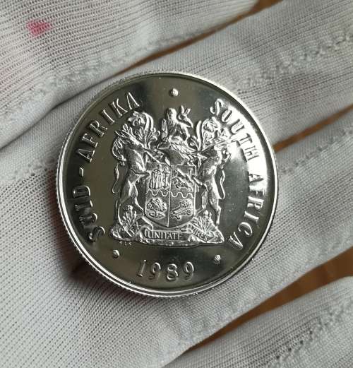 South Africa 1989 Silver Proof one rand.