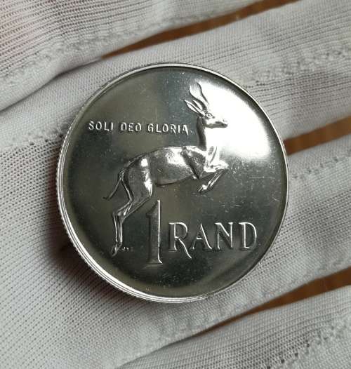 South Africa 1989 Silver Proof one rand.